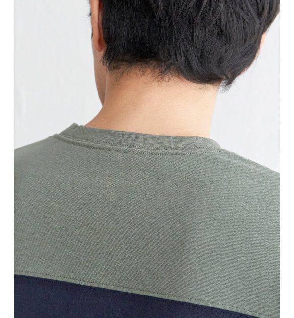 ikka「URBAN NATURE LIFE アーバンネイチャーライフ バイカラー切り替えTシャツ」|Tシャツ・カットソー|