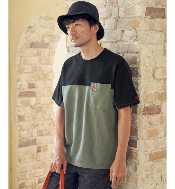 ikka「URBAN NATURE LIFE アーバンネイチャーライフ バイカラー切り替えTシャツ」|Tシャツ・カットソー|