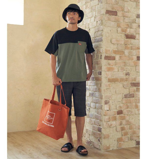 ikka「URBAN NATURE LIFE アーバンネイチャーライフ バイカラー切り替えTシャツ」|Tシャツ・カットソー|