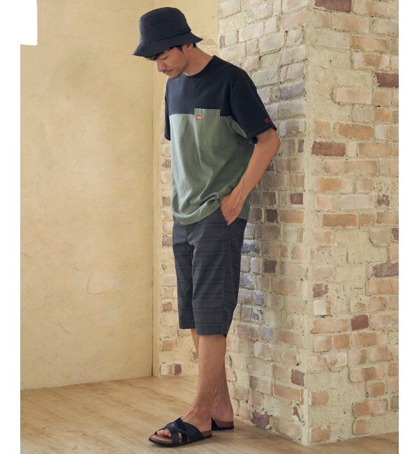 ikka「URBAN NATURE LIFE アーバンネイチャーライフ バイカラー切り替えTシャツ」|Tシャツ・カットソー|