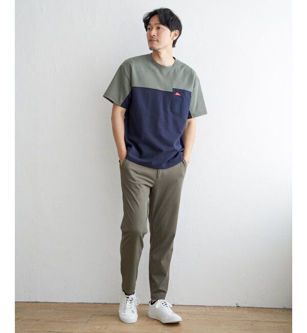 ikka「URBAN NATURE LIFE アーバンネイチャーライフ バイカラー切り替えTシャツ」|Tシャツ・カットソー|