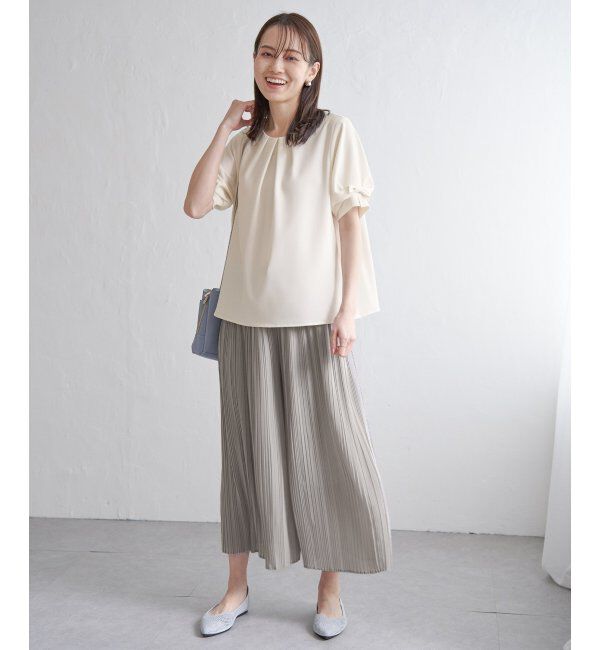 IKKA LOUNGE「ドライタッチ袖リボンブラウス」|シャツ・ブラウス|