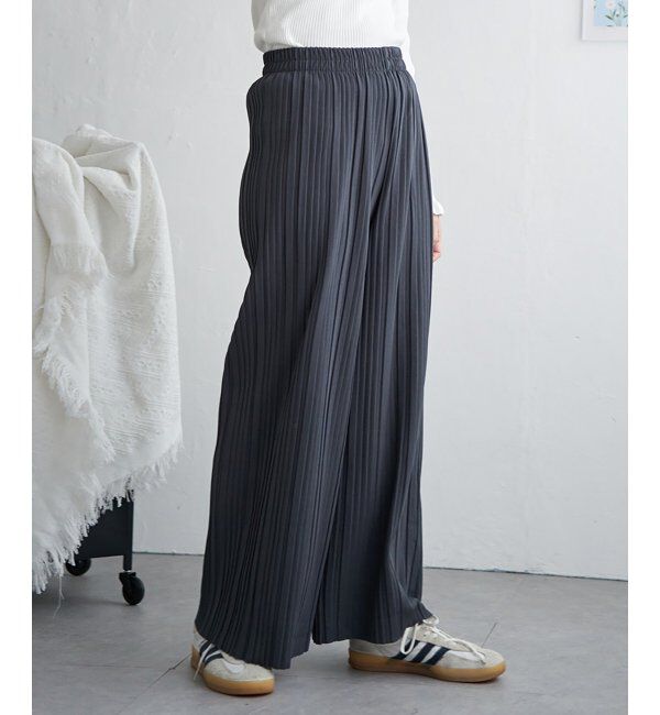 VENCE share style「カットツイルボックスプリーツパンツ」|デニム|