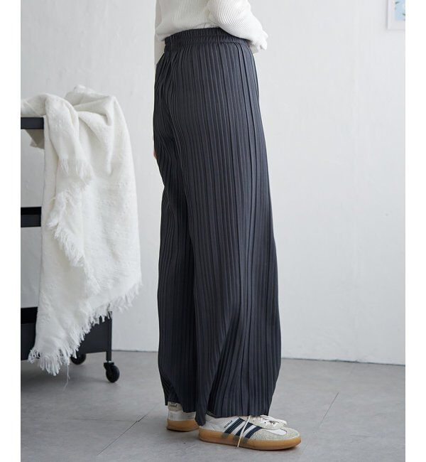 VENCE share style「カットツイルボックスプリーツパンツ」|デニム|