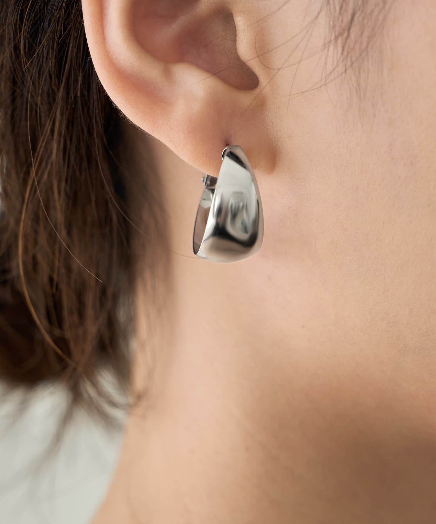 STYLE DELI「膨らみフープピアスB」|ピアス|シルバー