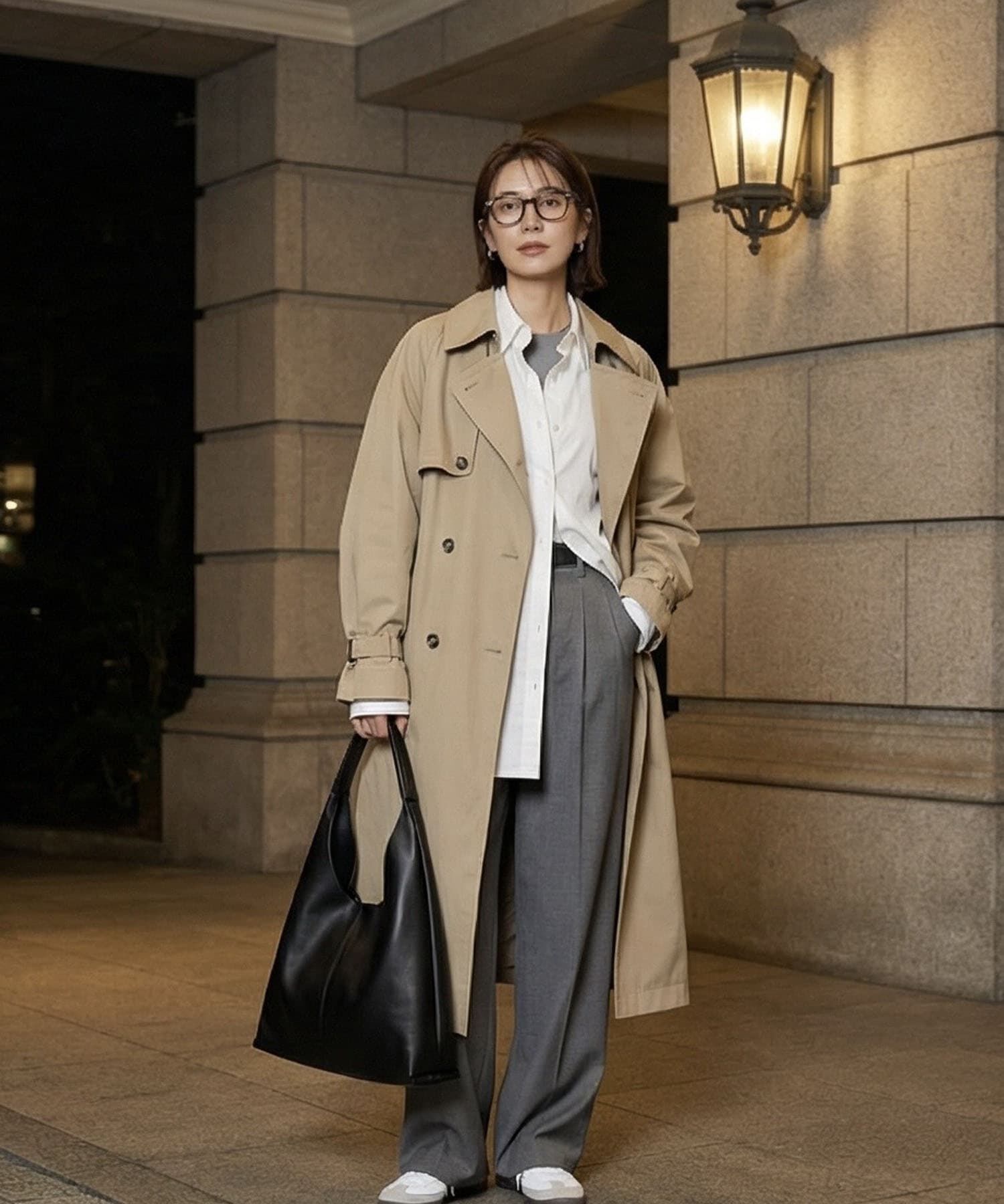 STYLE DELI「【DELI by】トライアングルフォルム・リアルレザートートバッグ」|トートバッグ|