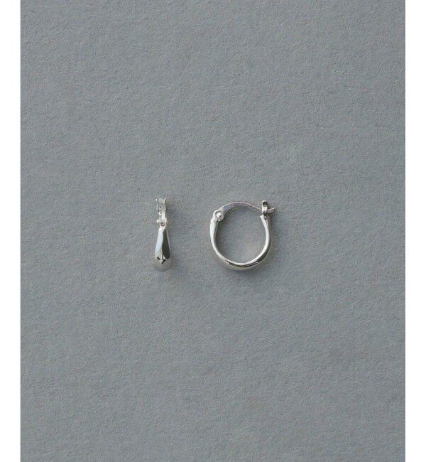 ete「K10WG フープ ピアス」|ピアス|ホワイトゴールド