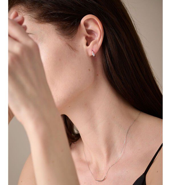 ete「K10WG フープ ピアス」|ピアス|