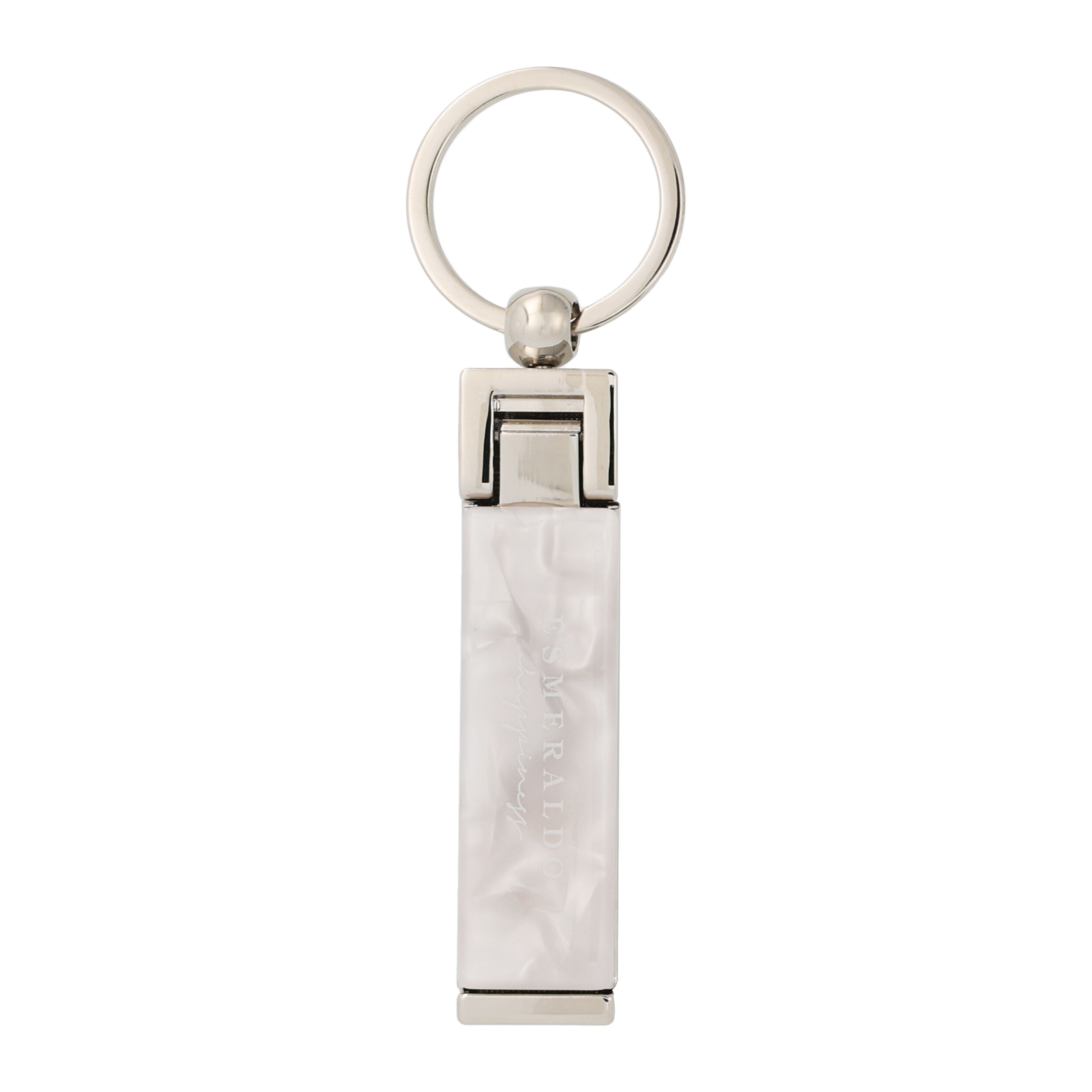  「ESMERALDO happiness エスメラルド・ハピネス スマホスタンド&バッグハンガー 2WAYキーホルダー」|チャーム・キーホルダー|ホワイト