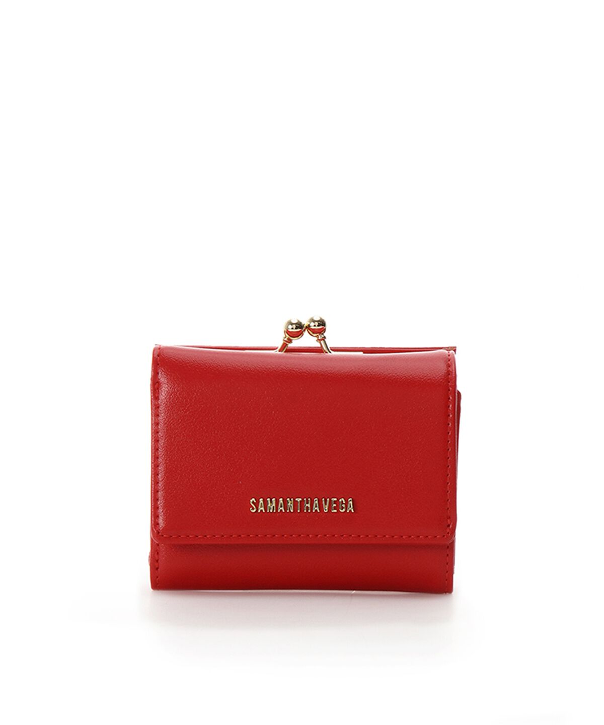  「シンプルロゴ 折財布」|財布|レッド