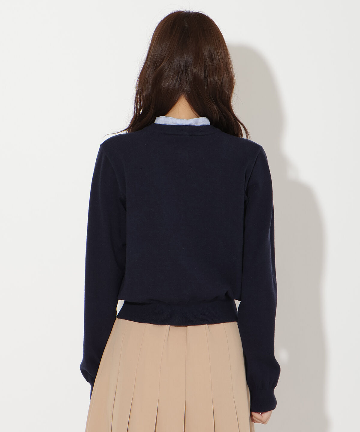 アンドクチュール「異素材リボンニットカーディガン」|カーディガン|