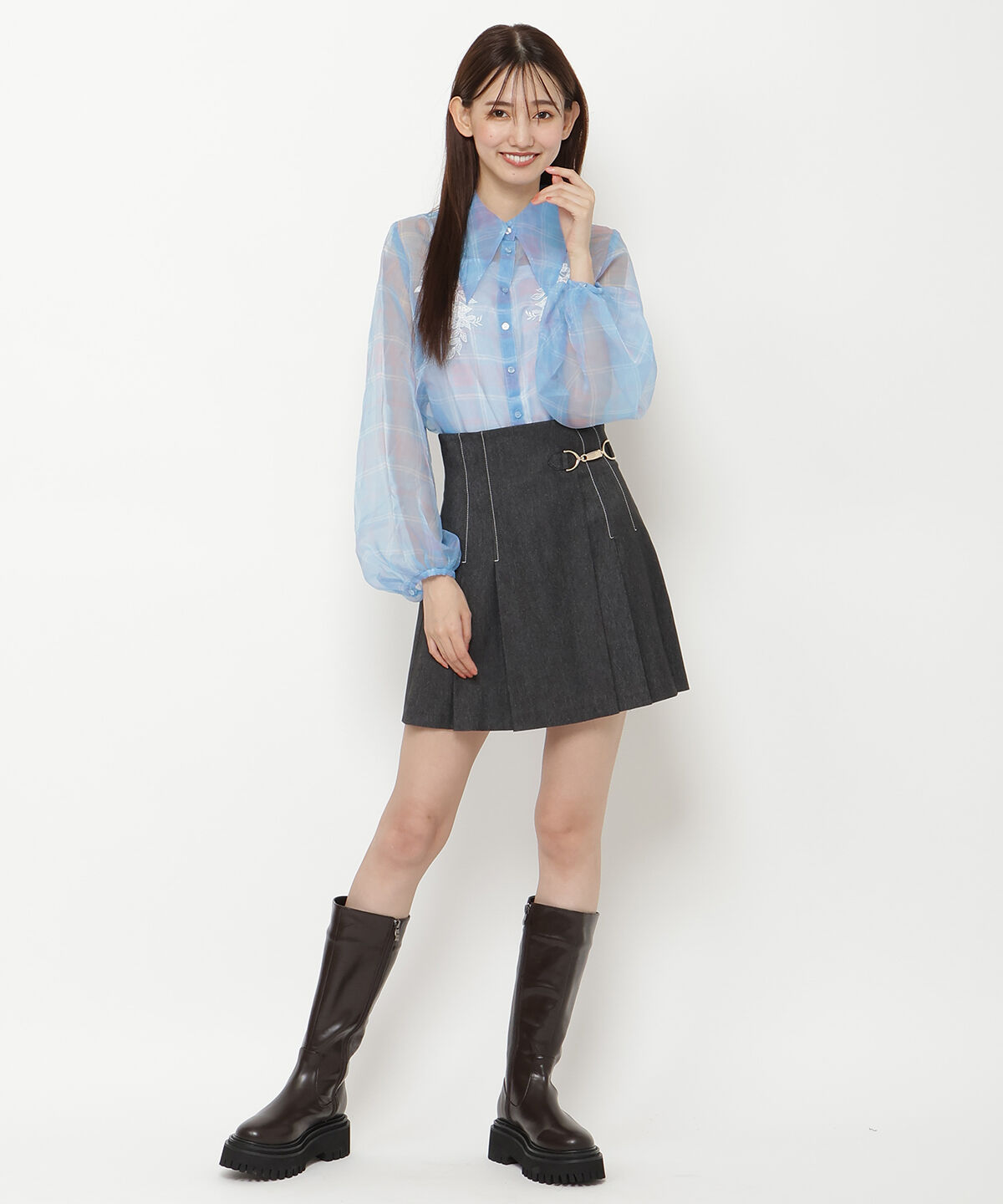 REDYAZEL「エンブロイダリーオーガンジーブラウス」|シャツ・ブラウス|