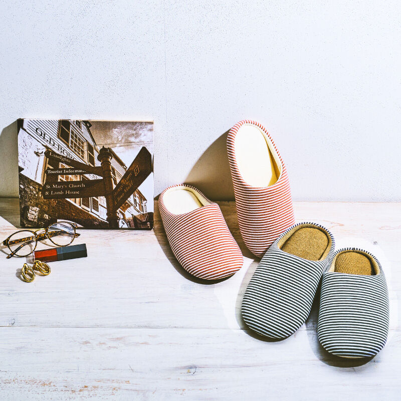 ORiental TRaffic「【WEB限定】ボーダールームシューズ/G-0003」|スリッポン|