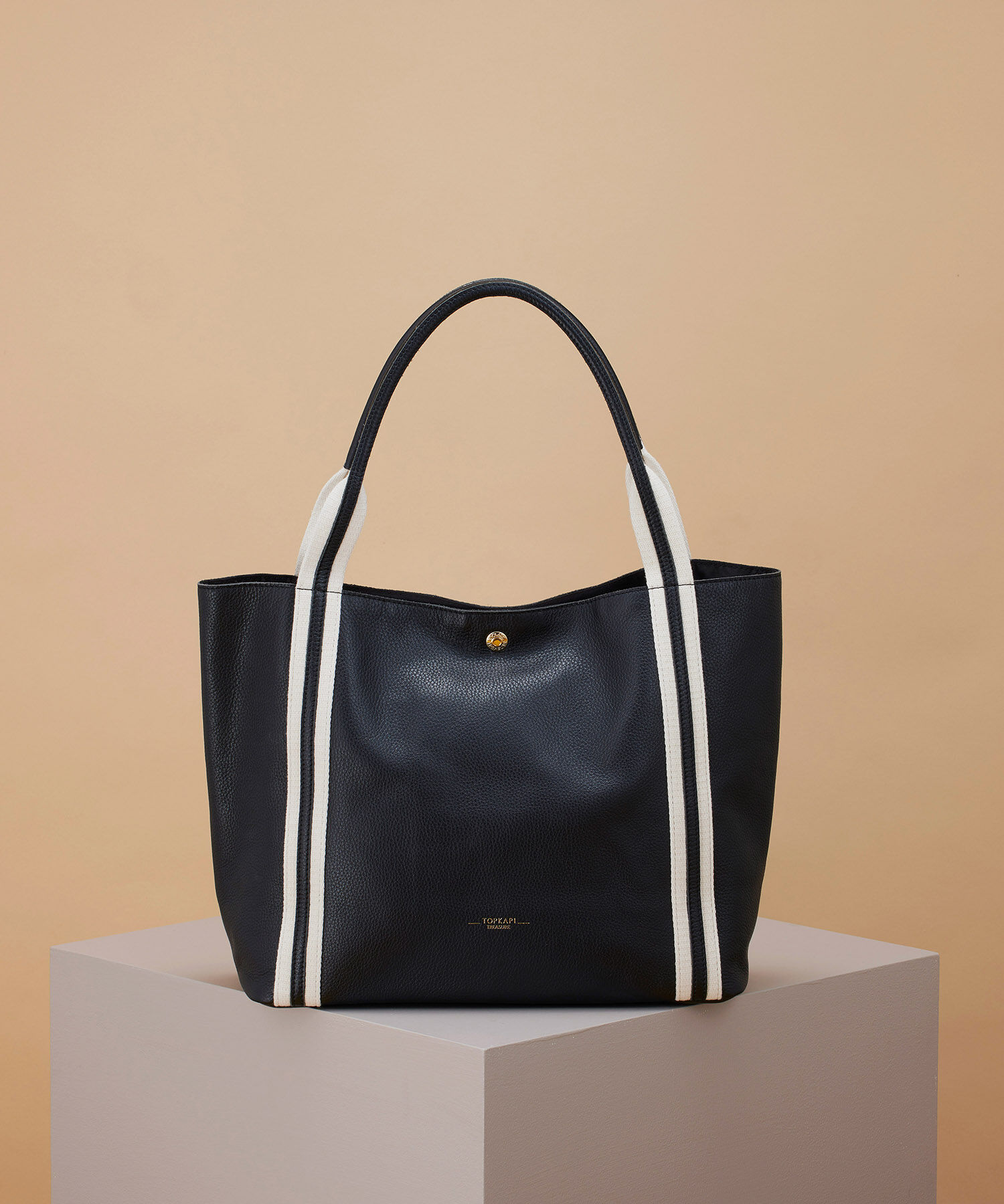 TOPKAPI TREASURE「ソフトシュリンク テープコンビ A4 トート バッグ」|トートバッグ|ブラック