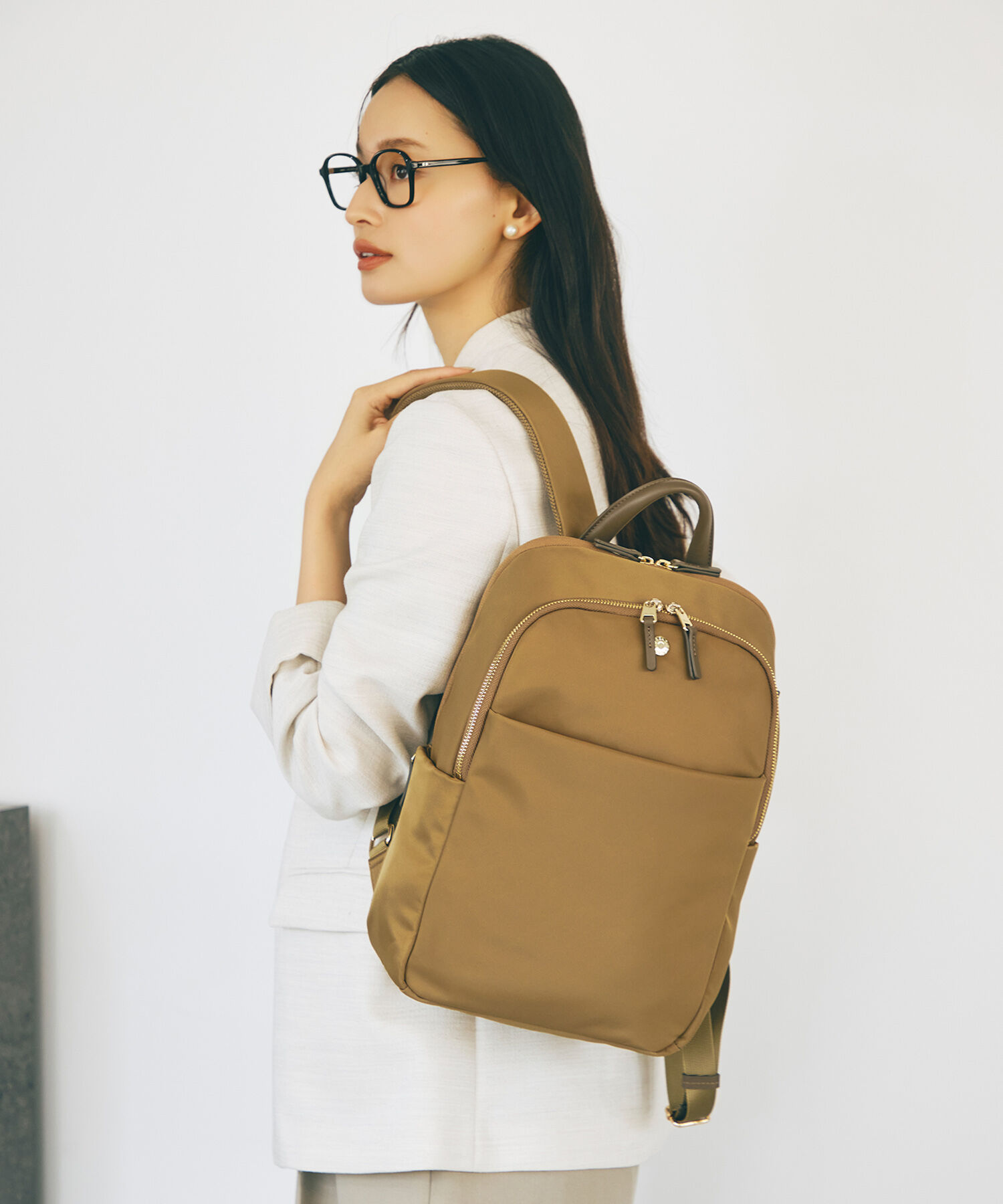 TOPKAPI TREASURE「【Breath TOPKAPI】ナイロン 多機能リュック / 撥水 / PC対応」|リュック|キャメル