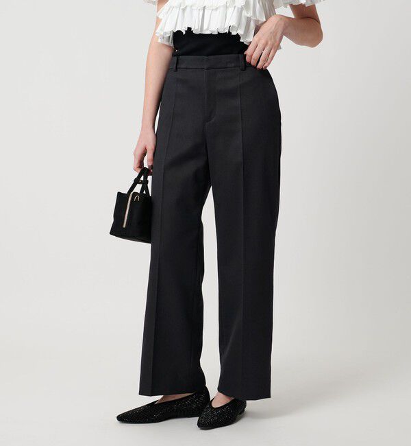 UNITED ARROWS「ブライト ワイド パンツ」|チノ|NAVY