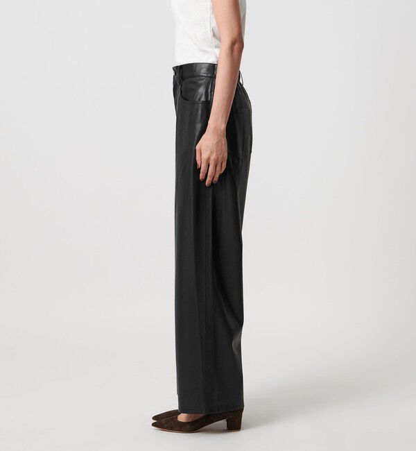 UNITED ARROWS「レザーライク ストレート パンツ ウォッシャブル」|チノ|