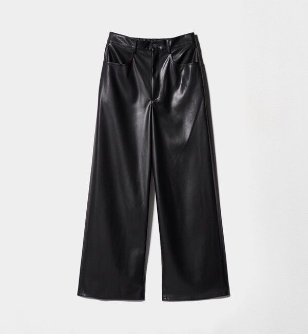 UNITED ARROWS「レザーライク ストレート パンツ ウォッシャブル」|チノ|