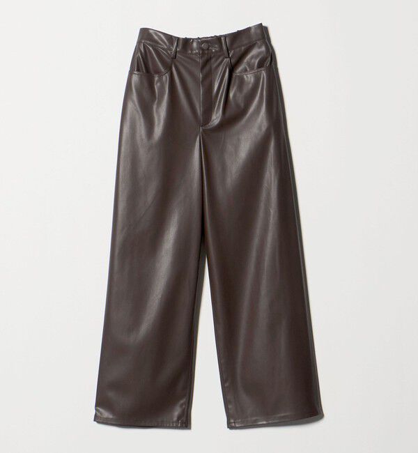 UNITED ARROWS「レザーライク ストレート パンツ ウォッシャブル」|チノ|