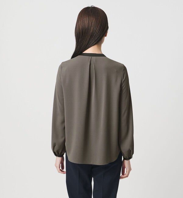 UNITED ARROWS「バイカラー パイピング ブラウス ‐ウォッシャブル‐」|シャツ・ブラウス|