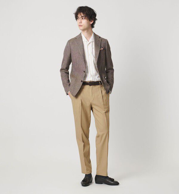 UNITED ARROWS「ツイル カルゼ ２プリーツ キャロット パンツ」|チノ|