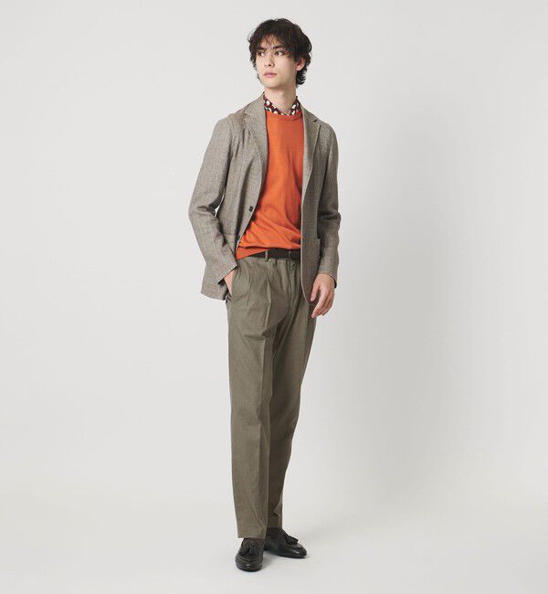 UNITED ARROWS「ツイル カルゼ ２プリーツ キャロット パンツ」|チノ|