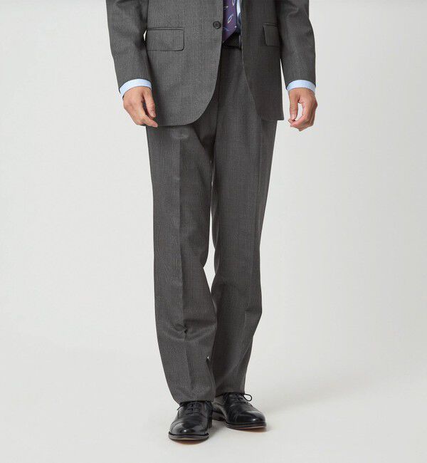 UNITED ARROWS green label relaxing「REDA グレンチェック HX 1プリーツ スーツパンツ」|スーツ|DK.GRAY