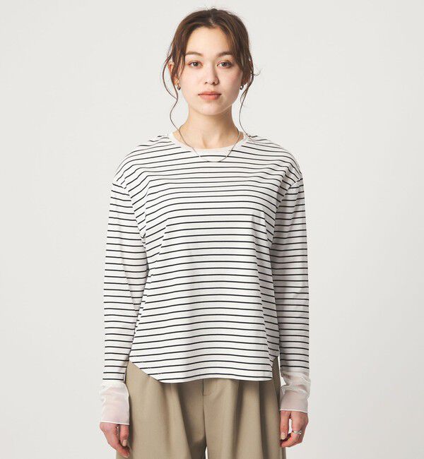 UNITED ARROWS green label relaxing「ソデ チュール プルオーバー カットソー」|Tシャツ・カットソー|