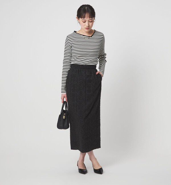 UNITED ARROWS green label relaxing「カットジャガード タイト スカート」|タイト|