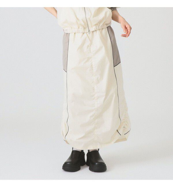 Ray BEAMS 「レース キリカエ トラック スカート」|スカート|