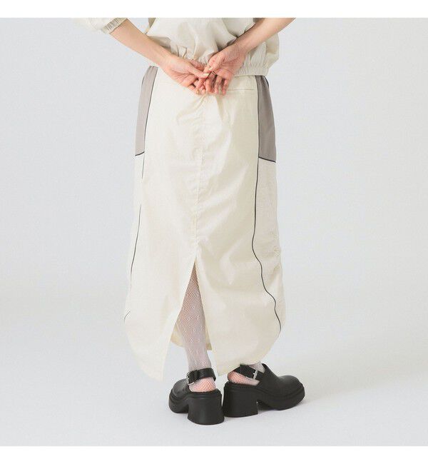 Ray BEAMS 「レース キリカエ トラック スカート」|スカート|