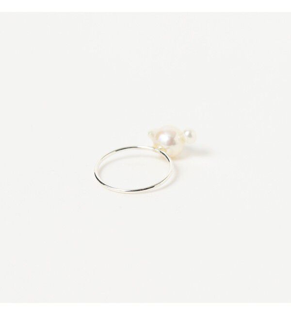 Ray BEAMS 「シルバー 淡水 ダブル パール リング」|その他|