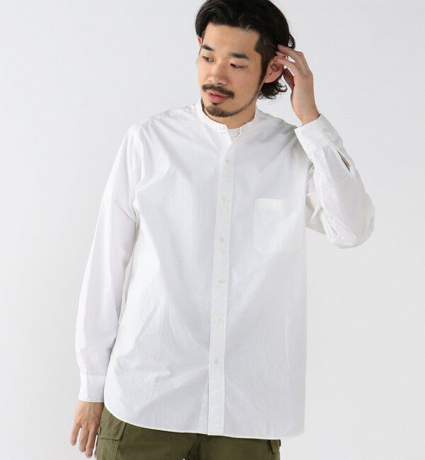 BEAMS PLUS「BEAMS PLUS / Band Collar 120/3 Broad Classic Fit」|シャツ・ブラウス|