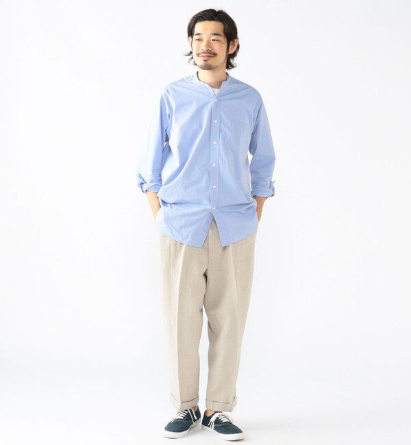 BEAMS PLUS「BEAMS PLUS / Band Collar 120/3 Broad Classic Fit」|シャツ・ブラウス|