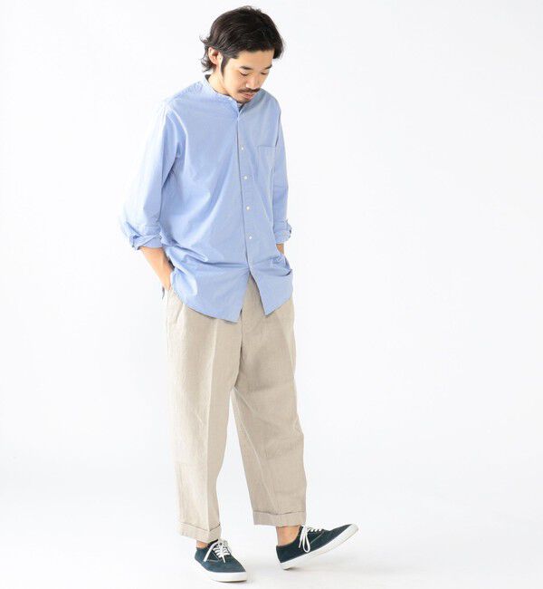 BEAMS PLUS「BEAMS PLUS / Band Collar 120/3 Broad Classic Fit」|シャツ・ブラウス|