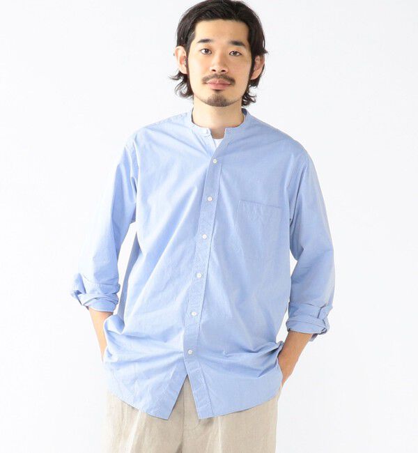 BEAMS PLUS「BEAMS PLUS / Band Collar 120/3 Broad Classic Fit」|シャツ・ブラウス|