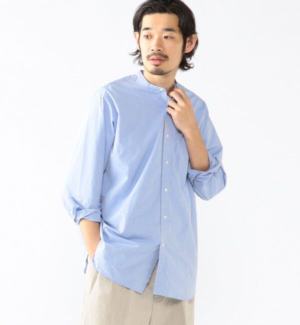 BEAMS PLUS「BEAMS PLUS / Band Collar 120/3 Broad Classic Fit」|シャツ・ブラウス|