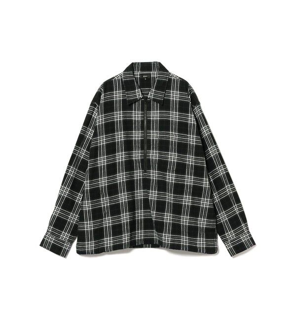 BEAMS「ワイドフィット チェック プルオーバーシャツ」|シャツ・ブラウス|