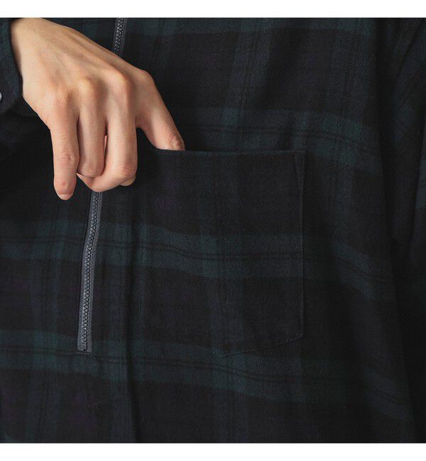 BEAMS「ワイドフィット チェック プルオーバーシャツ」|シャツ・ブラウス|