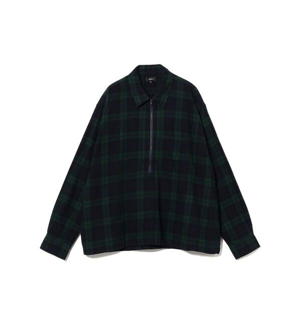 BEAMS「ワイドフィット チェック プルオーバーシャツ」|シャツ・ブラウス|