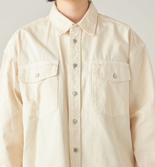 quaranciel「quaranciel:〈洗濯機可能〉オーバー サイズ ポケット ツイル シャツ」|シャツ・ブラウス|