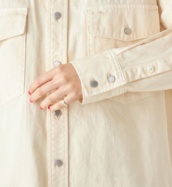 quaranciel「quaranciel:〈洗濯機可能〉オーバー サイズ ポケット ツイル シャツ」|シャツ・ブラウス|