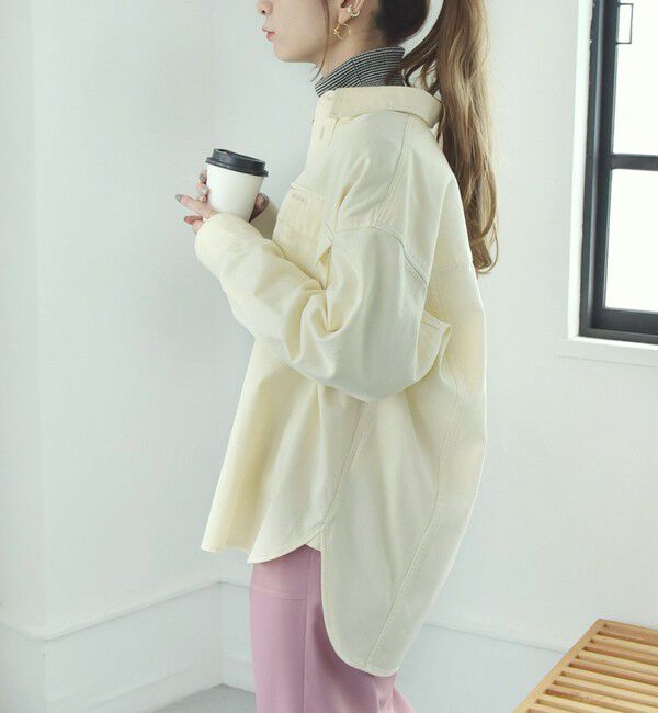 quaranciel「quaranciel:〈洗濯機可能〉オーバー サイズ ポケット ツイル シャツ」|シャツ・ブラウス|