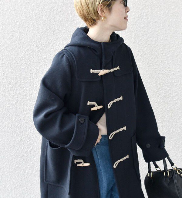 SHIPS any「SHIPS any: メルトン ロング ダッフル コート」|ダッフルコート|ネイビー