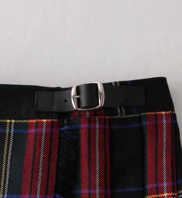 SHIPS KIDS「O'NEIL of DUBLIN:100～130cm / ウール チェック キルト スカート」|台形|