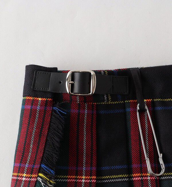 SHIPS KIDS「O'NEIL of DUBLIN:100～130cm / ウール チェック キルト スカート」|台形|