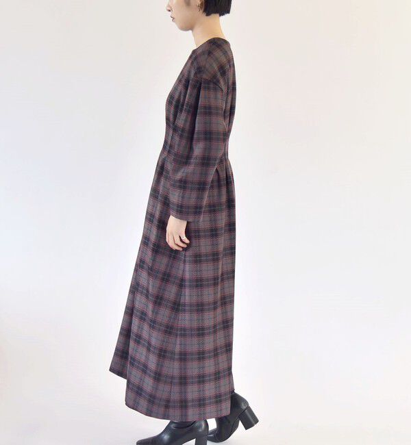 quaranciel「quaranciel:〈手洗い可能〉チェック シェイプ ワンピース」|ワンピース|