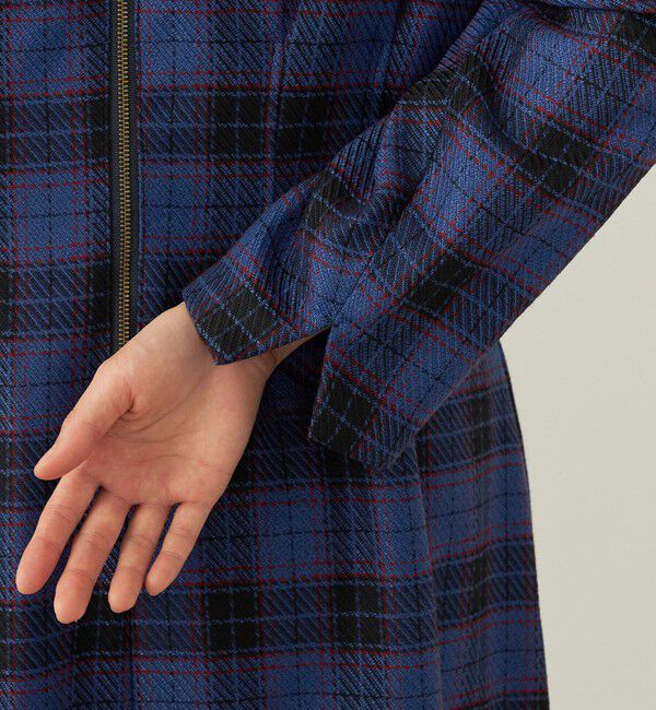 quaranciel「quaranciel:〈手洗い可能〉チェック シェイプ ワンピース」|ワンピース|