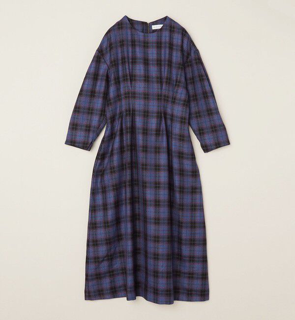 quaranciel「quaranciel:〈手洗い可能〉チェック シェイプ ワンピース」|ワンピース|