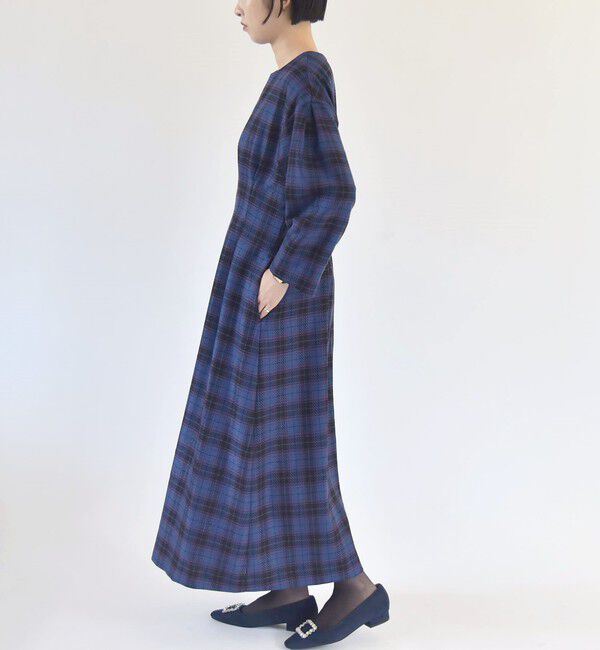 quaranciel「quaranciel:〈手洗い可能〉チェック シェイプ ワンピース」|ワンピース|